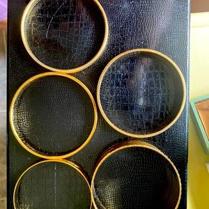 Five pice gold bracelet set